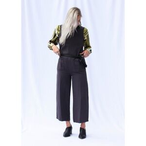 Bridge & Burn Kay Jumpsuit Charcoal Grey Linen Organic Cotton Wide Leg Relaxed
